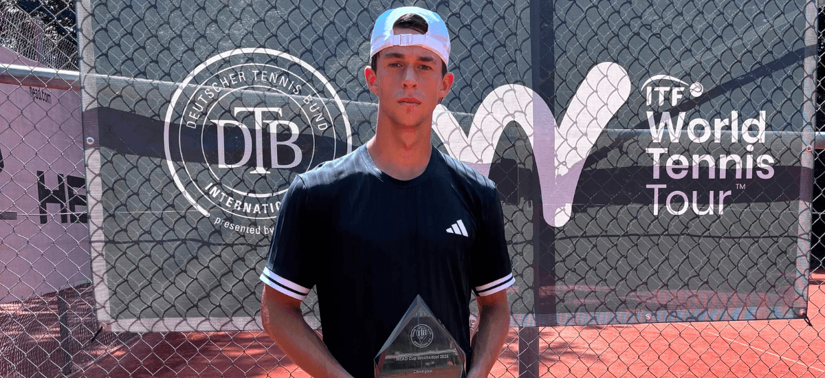 Benjamín Pérez conquistó el J100 de Bruchkoebel con títulos en singles y dobles